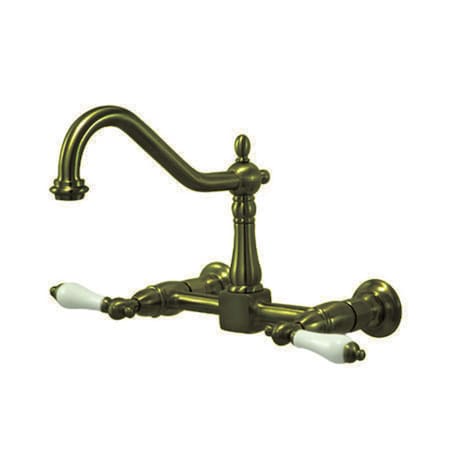 Heritage KS1243PL 2-Handle 8-Inch Wall Mount Kitchen Faucet KS1243PL
